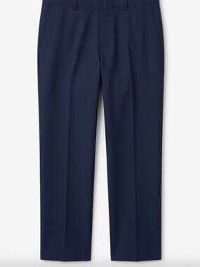 D'Urban Elegant Men's Navy Tailored Suit Trousers